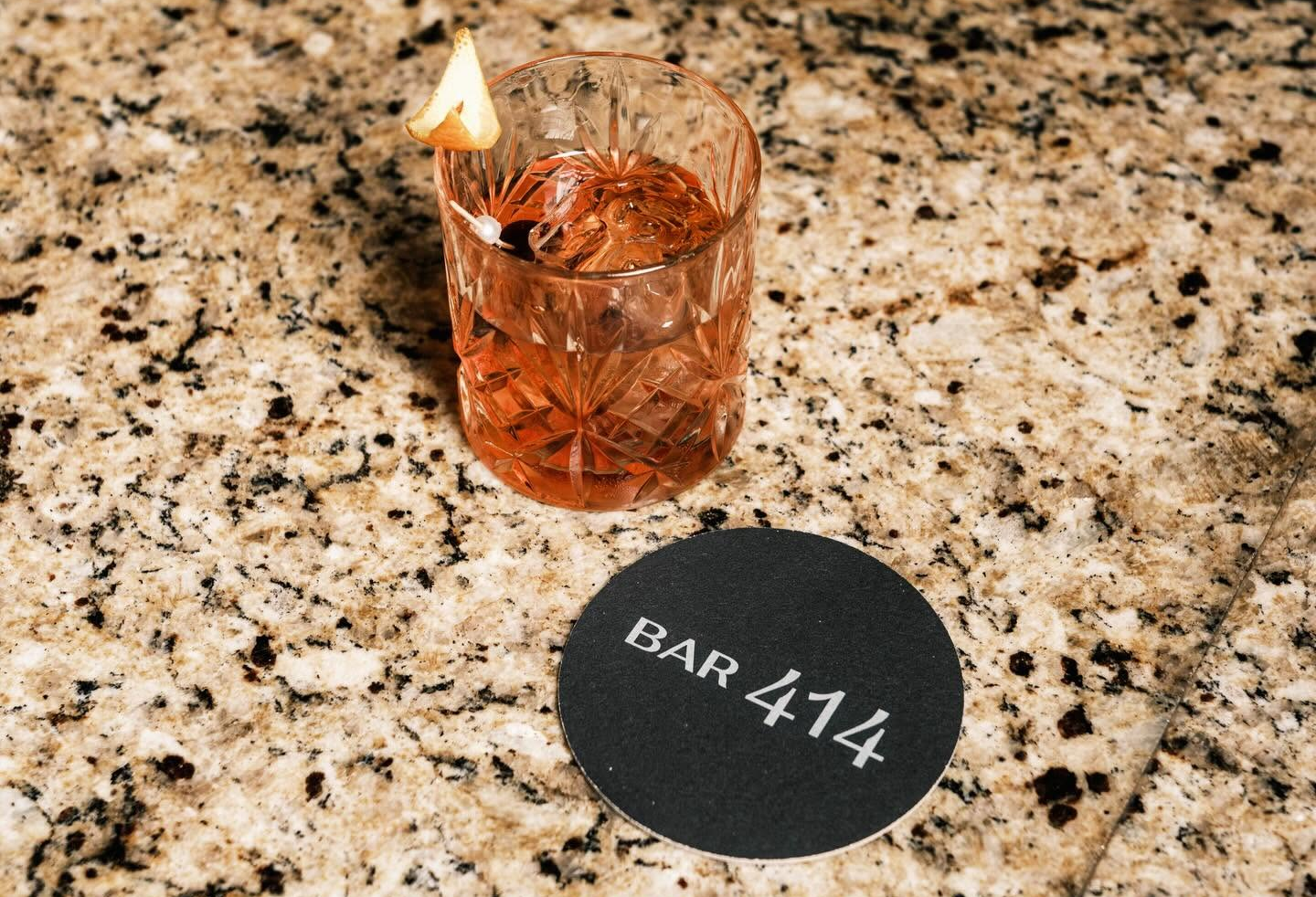 Craft cocktail at Bar 414 at The Gunter Hotel in downtown San Antonio