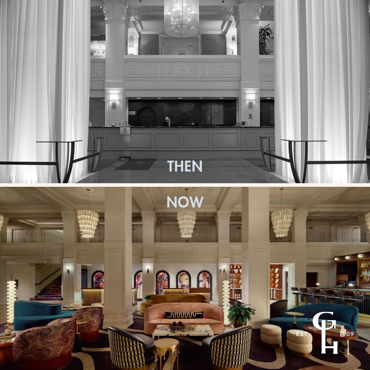 Before and after photo 1 of The Gunter Hotel renovation